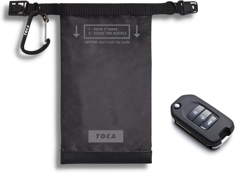 TOCA Key Fob Faraday Protection Pouch for Car Keys, RFID & GPS Signal Blocker, Keyless Car Security Bags & Anti Theft cage Black - Image 1